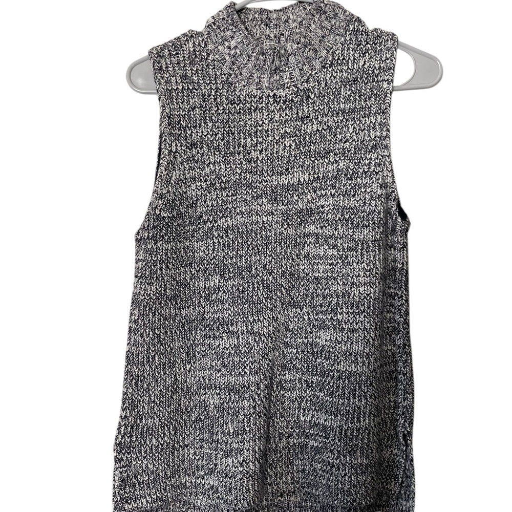 J. Crew Black and White Cowl Neck Sweater